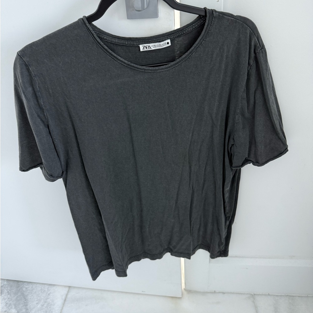 Zara Women's Charcoal Short Sleeve Tee